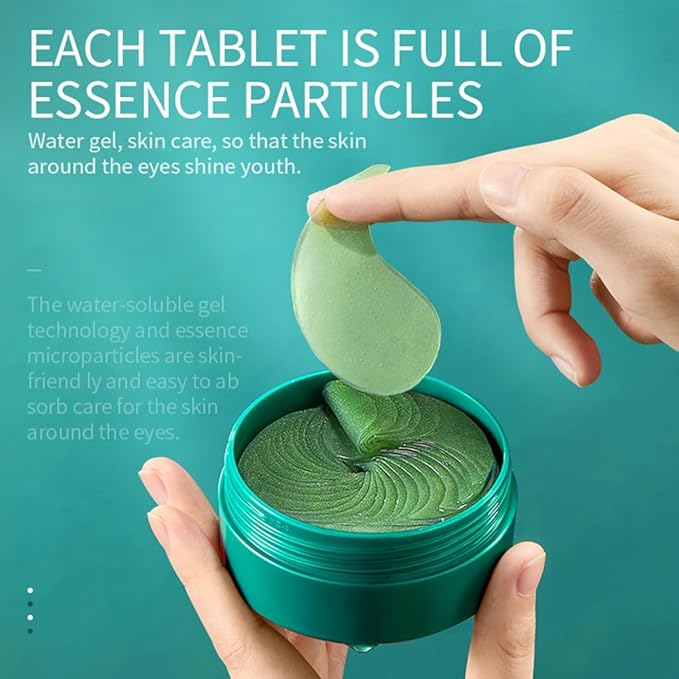 Under Eye Patches, 60PCS Green Tea Eye Patches for Puffy Eyes & Dark Circles Treatments, Reduce Under Eye Bags and Smooth Wrinkles, Collagen Under Eye Pads Mask for Moisturizing (Green)