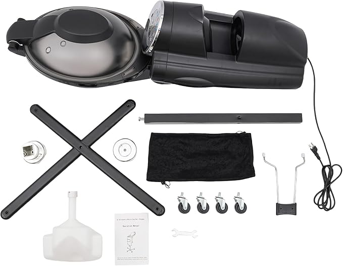 700W Professional Hair Steamer with Ozone & Nano Mist, 2L Tank, Adjustable Height 55-66", 12 Color Lights, for Salon & Home Use - Hair Treatment, Coloring, Conditioning, Drying, Styling (Black)