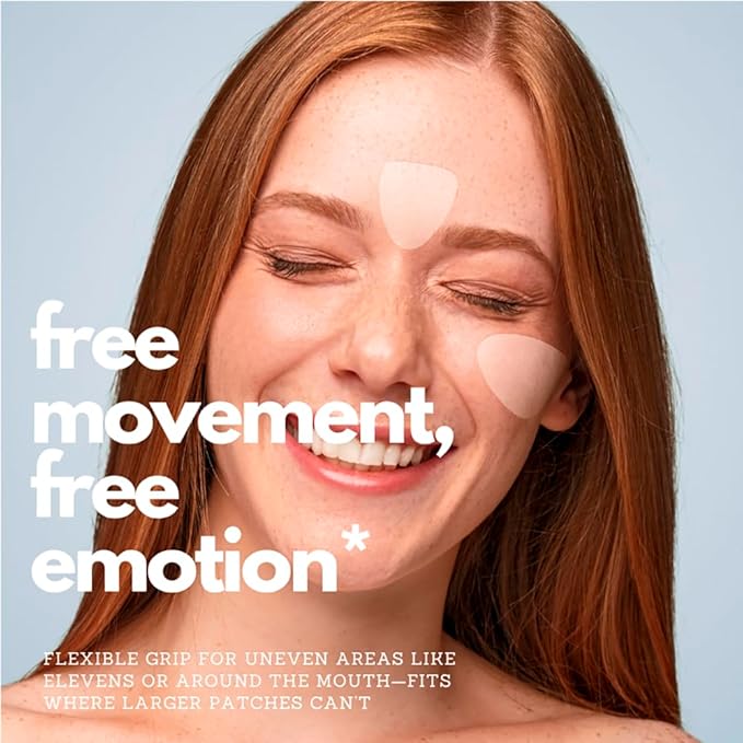 Smoothing Triangle Wrinkle Patches Set - 80 Facial Tapes for Targeted Fine Line & Crease Flattening - Forehead, Crow’s Feet, Frown Lines Overnight Repair