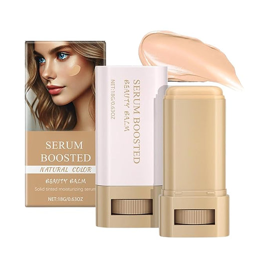 Be auty Balm Skin Tint Stick - Tinted Moisturizer for Face - Multi-Use Foundation Stick Full Coverage - Tinted Solid Serum Foundation Balm for Contour Concealer, Natural Finish
