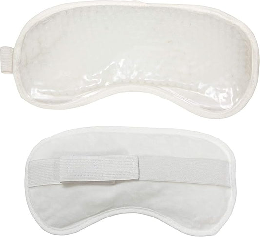 Cooling Eye Mask Reusable Gel Eye Mask for Puffy Eyes,Ice Eye Mask Cold Eye Mask Frozen with Plush Backing for Headache,Migraine,Stress Relief-Color White