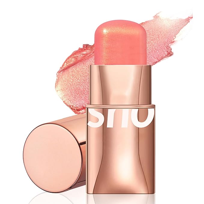 Blush Stick for Cheeks Makeup,Waterproof Cream Blush Face Stick Multi-Use Lip and Cheek Tint,Matte Shimmer Finish Lightweight Easy to Blend Natural Cream Blusher Makeup for All Skin Tones