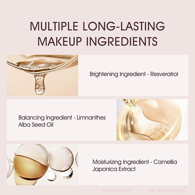 Cellglow Pro Lasting Cushion Foundation, Brighten Skin Skincare Foundation Cushion Natural Coverage Nourishing Makeup, Breathable and Lightweight, Vegan, Warm Vanilla, Refill not Included