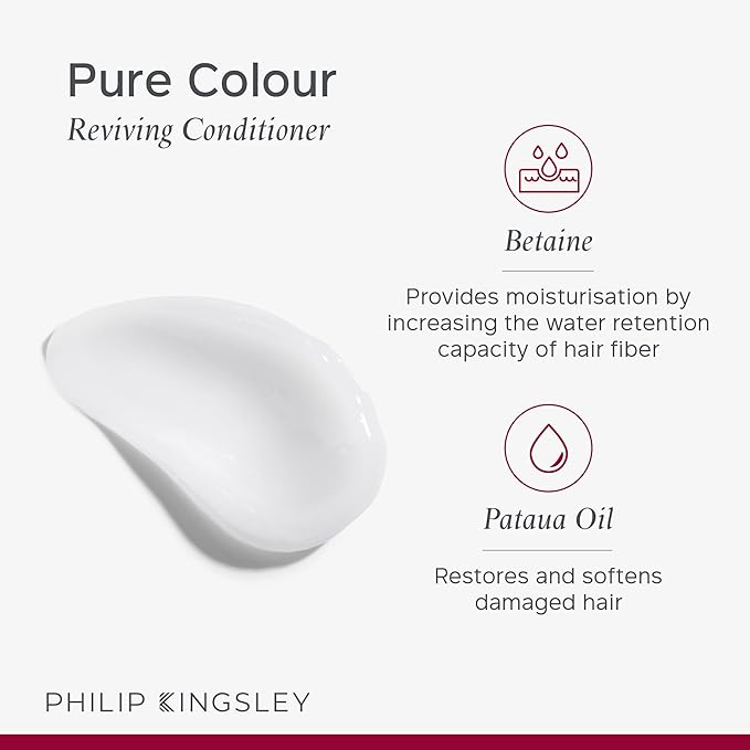 PHILIP KINGSLEY | Pure Color Reviving Conditioner | For Colored Bleached Hair | Deep Conditioning, Color Protecting, Anti-Fade, Preserving Enhancer | Protects and Nourishes Hair | 33.8oz