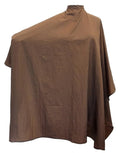 CHARLENE Professional Cutting Cape for Salon Hair Styling, Barber Haircut, Coloring, Skincare, Makeup (PLAIN, BROWN)