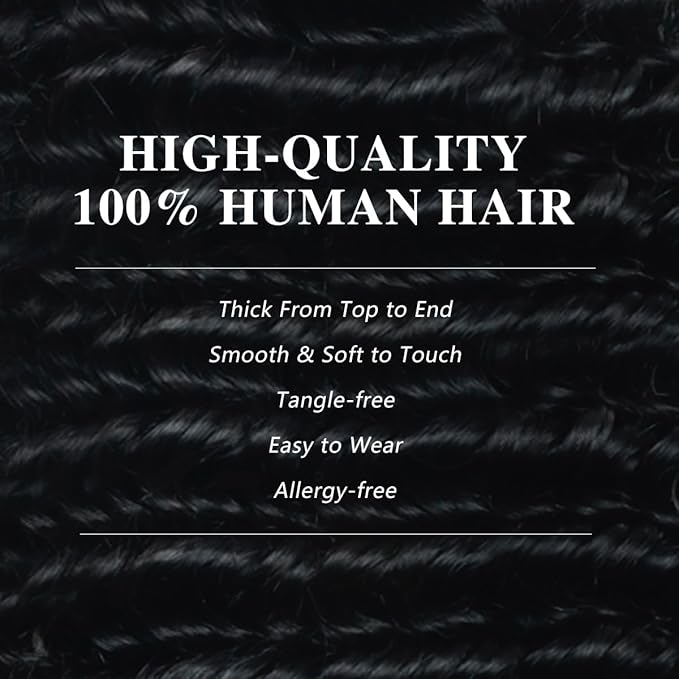Deep Wave Clip in Hair Extensions Real Human Hair 2 Pack 240g Seamless Clip in Hair Extensions for Women Full Max with 16Pcs PU Thin Weft 16inch Natural Black