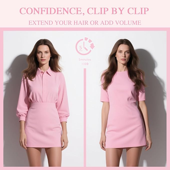 PINKPEARL Clip in Human Hair Extensions #3/8/22 Balayage Walnut Brown to Ash Brown and Golden Blonde Clip in Hair Extensions Real Human Hair 7pcs 120g 18inch Human Hair Extensios Clip ins(#3/8/22-18)