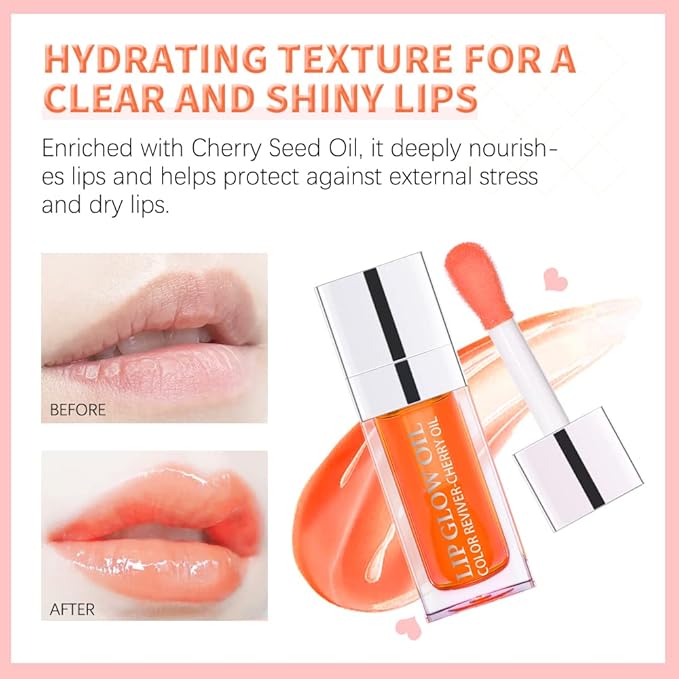 Moisturizing Lip Oil,No-Sticky Lip Gloss Lip Balm Lip Care,Fruit Flavoured Lip Oil For Dry Lip's Moisturizing Hydrating And Nourishing (012#ROSEWOOD) 0.2 OZ