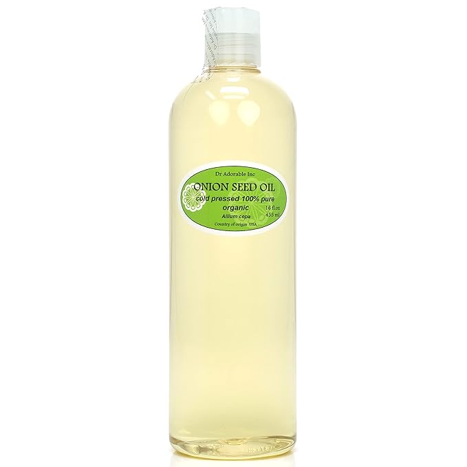 Dr Adorable - 16 oz - Onion Seed Oil - 100% Pure Natural Premium Organic Cold Pressed
