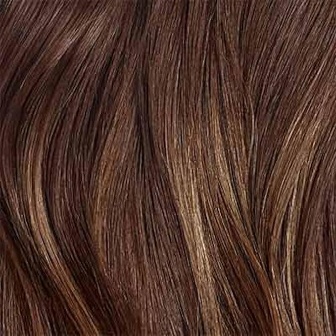 Luxy 100% Remy Human Hair – Halo Clip-In Hair Extensions –Natural Looking Volume & Length - One-Piece - Easy 5-Min Application 150 grams 12" Chocolate Brown Balayage