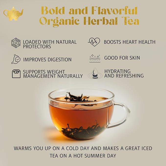 Apple Cranberry Harvest Tea, Organic Loose Leaf Herbal Tea – Real Fruit, Summer Juice, Caffeine-Free, Refreshing Sweet Iced Drink – 4 oz Resealable Bag (Makes 50 Cups)