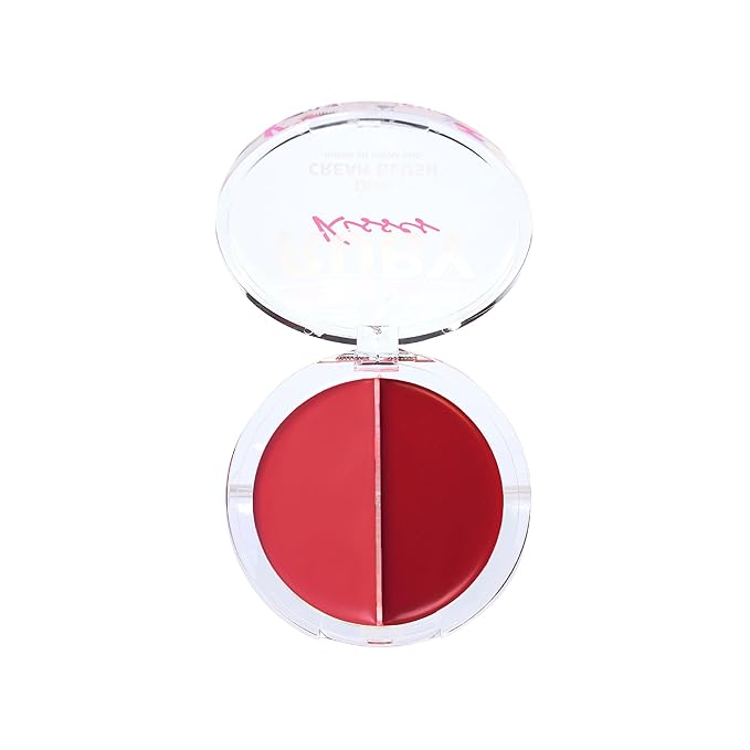 Ruby Kisses Duo Cream Blush, Smooth, Natural-Looking, Long-Lasting Face Makeup Blush for Cheeks, Lips, and Eyes, Buildable and Blendable, Infused with Green Tea, Aloe Vera Extract, and Hyaluronic Acid