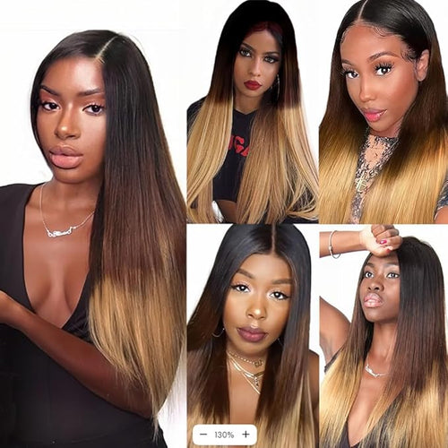30 32 34 Inch 27 Human Hair Bundles Ombre Blonde Straight Bundle 3 Tone Brown And Honey Blonde Bundles Grade 8A Peruvian Virgin Remy Bundle Hair Extensions