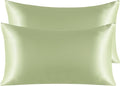 NTBAY 2 Pack Satin King Pillowcases for Hair and Skin, Luxurious and Silky Pillow Cases with Envelope Closure, 20x36 Inches, Sage Green
