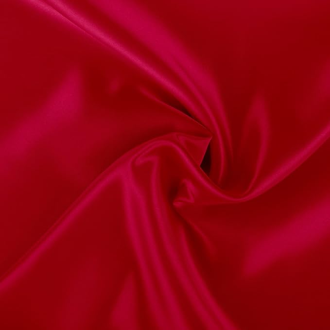 BLISSFORD Satin Pillowcase with Zipper, for Hair and Skin Care, Feels Soft and Cool Like a Silk Pillowcase, Red Satin Pillow Cases Set of 2, Slik Pillow Cover, Standard Size - 2 Pack