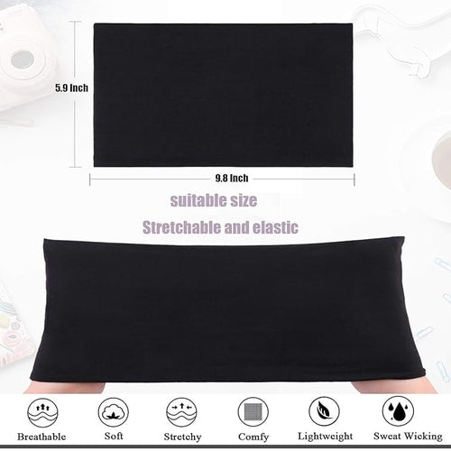 6 Pack Wide Turban Headbands for Women - Large Boho Head Wraps, Sports Workout Stretch Non-slip Soft Elastic Hair Bands