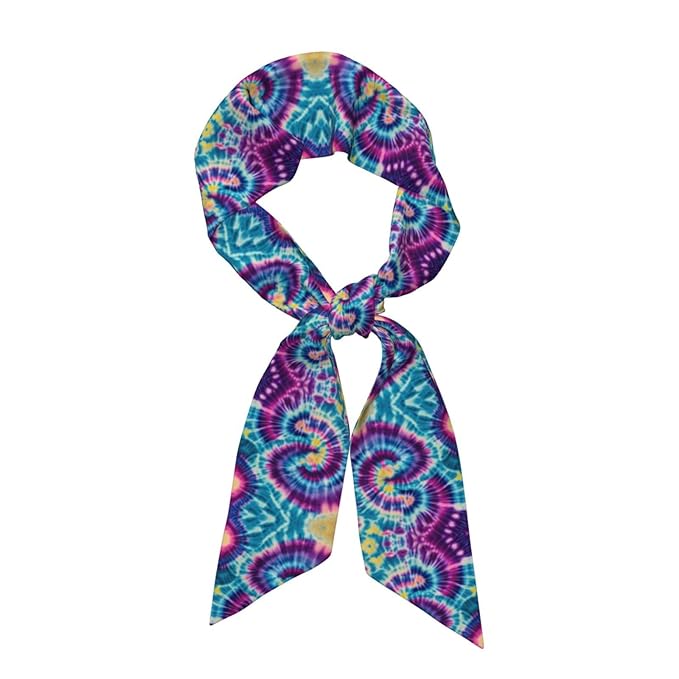 Headbands Tie Dye Art Head Hairband for Women Girls Lady, Lovely Neck Scarves Sports Fitness Shower Sweat Band Headbands Adjustable Make Up Wrap Neck Decor