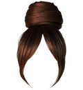 Hairuwear Hairdo Trendy Fringe and Bun Hairpiece With Fashionable Bangs and Side Piece, R6/30H Chocolate Copper