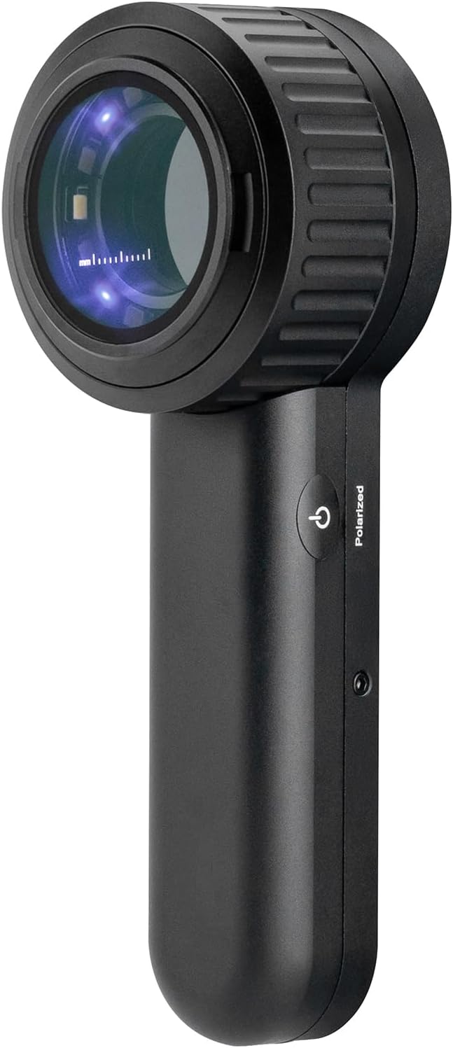 IBOOLO DE-3100 PRO Polarized No-Polarized and 365nm UV Light Dermatoscope, Handheld Portable Professional dermatoscopy