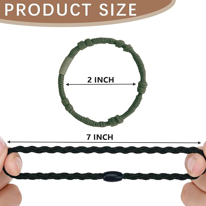 Boho hiar ties 25pcs Cute Bracelets for Thin and Thick Hair, Hair Accessories for girl or Women,Soft Dual-Use No-Damage Ties, Elastic bands，ponytail holders fo Mother's Valentine's Christmas day gift.