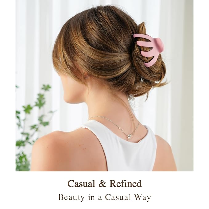MAORULU Hair Clips for Thick Hair, 3.2" Big Claw Octopus Clips, Strong Hold Jumbo Hair Clip for Women and Girls, 6 Packs (Multi Colors)