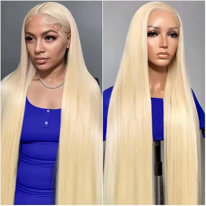 VIPbeauty 613 Lace Front Wig Human Hair Blonde 13X6 HD Transparent Lace Front Wigs for Women 200 Density Blonde Glueless 26 Inch HD Straight Lace Frontal Wigs Human Hair Pre Plucked