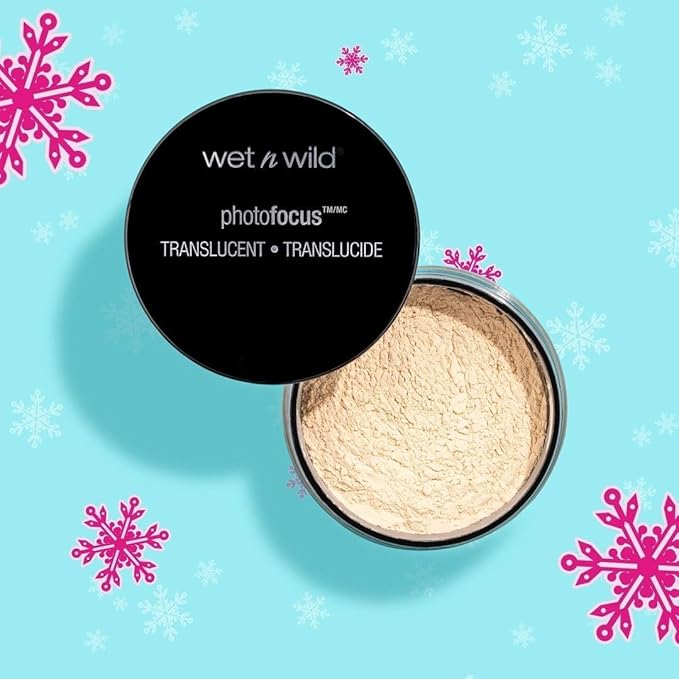wet n wild Photo Focus Loose Baking Setting Powder, Highlighter Makeup, Fair to Medium & Tan Skin Tones, Translucent