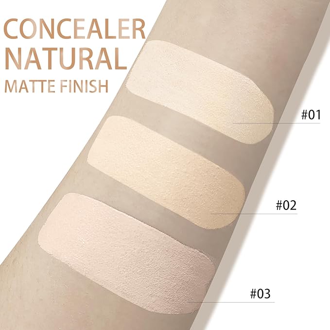 Liquid Concealer Makeup, Full Coverage Concealer, Cream Face Concealer with Cushion Applicator, Highly Pigmented, Natural-Looking, Hydrating, Waterproof Concealer (#06 Warm Love)