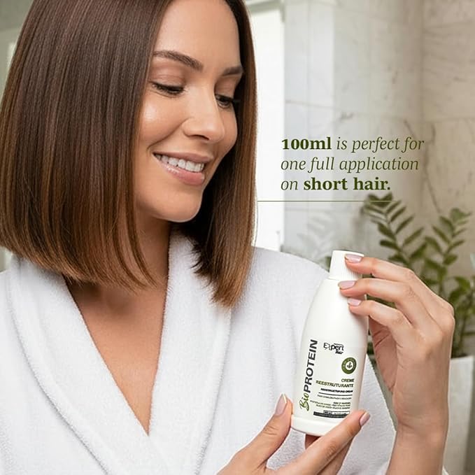 Bio Protein Organic Brazilian Keratin Treatment - Formaldehyde-Free Hair Straightening, Keratina Brasileña, 100ml/3.38oz