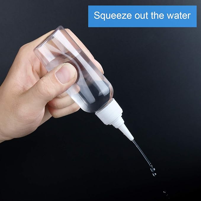 TRENDBOX 2oz / 60ml Hair Color Applicator Bottles Pointed Mouth Top Cap Bottles Twist Cap for Essential Oils, Liquid - 12 Pack