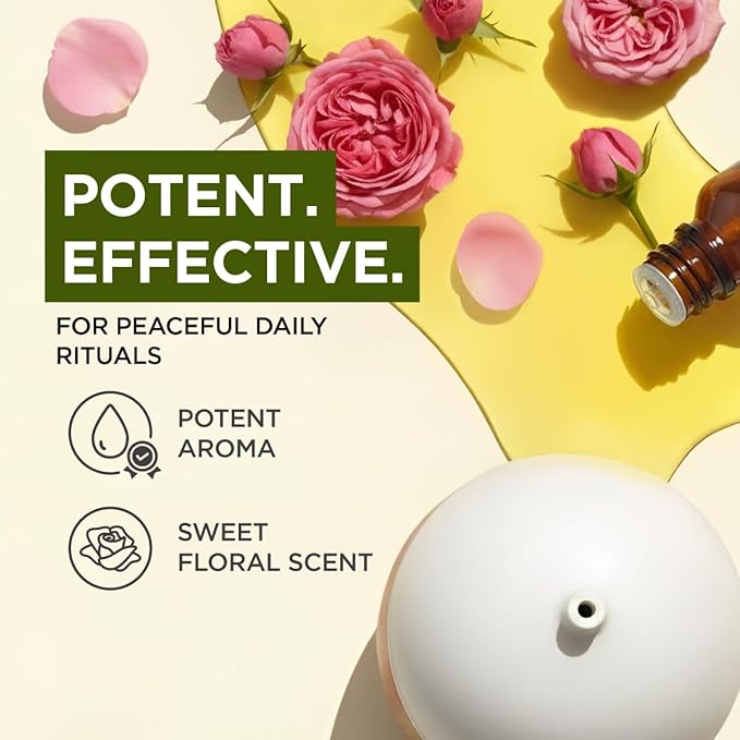 Gya Labs Rose Otto Essential Oil - 0.34 Fl Oz - for Hair, Skin, Diffuser, Aromatherapy & DIY Candle Making Scent