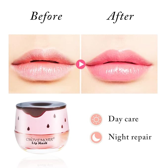 4PCS Bee Lip Balm Honey Lip Balm,Exfoliating Honey Pot Lip Balm Sleeping Lip Mask with Brush, Hydrating & Prevention Dry and Cracked, Lip Scrubs Exfoliator & Moisturizer