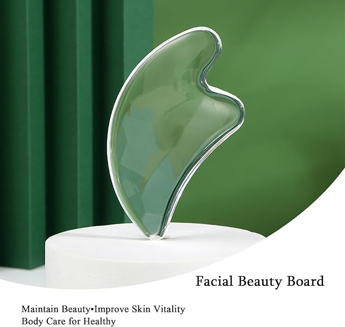 Transparent Gua Sha Facial Tools Natural Resin Face Massage Tool, Body Gua Sha Lymphatic Drainage Massager Fascia Blaster for Cellulite Remove Skin Care, Relieve Muscle Tension and Jawline Sculpting