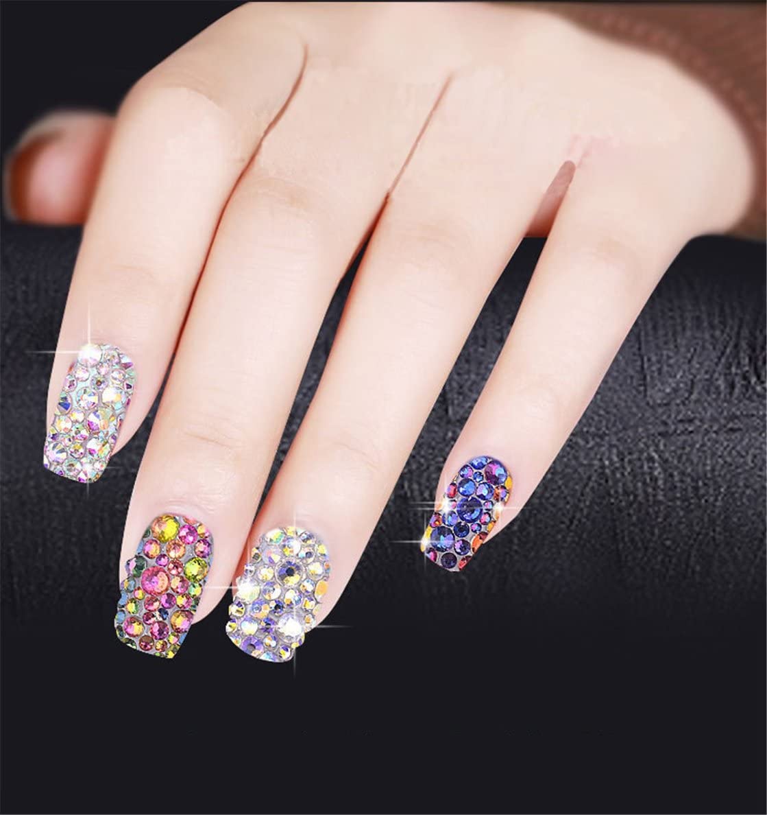 1500 Pieces SS16 4mm Flatback Rhinestones Clear Glass Round Gems Crystals for Nail Art DIY Crafts Clothes Shoes Bags （White）