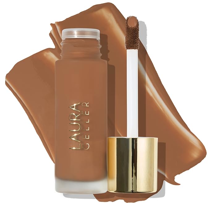 LAURA GELLER NEW YORK Double Take Liquid Foundation | Medium to Full Coverage, Natural Matte Finish, Deep
