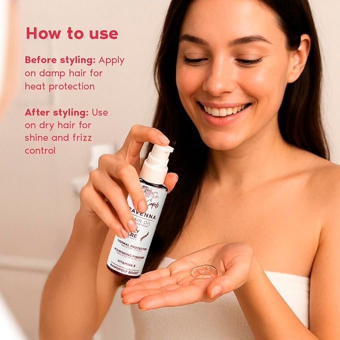 I Belli Capelli Ravenna Hair Oil for Frizzy Hair – Split End Repair, Heat Protection & Deep Hydration – Macadamia, Avocado & Coconut Oil for Damaged, Dry & All Hair Types (60ml/2.02 Fl Oz)