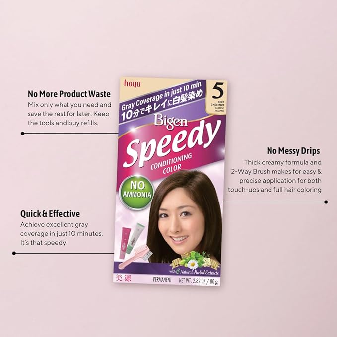 Bigen Speedy Conditioning Color Kit: 8 Natural Black - 3 Pack