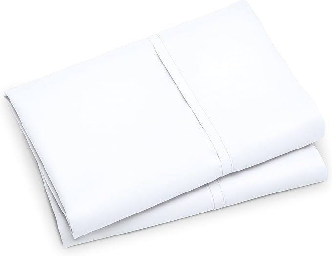 Bare Home Microfiber Pillow Cases - King Size Set of 2 - Cooling Pillowcases - Double Brushed - White Pillowcases 2 Pack - Easy Care (King Pillowcase Set of 2, White)