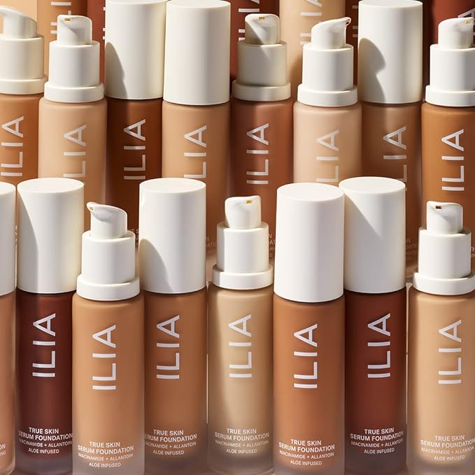 ILIA - True Skin Serum Foundation | Non-comedogenic, Cruelty-Free, Vegan, Weightless Feel, Buildable Coverage, Safe For Sensitive Skin (Grenada SF15)