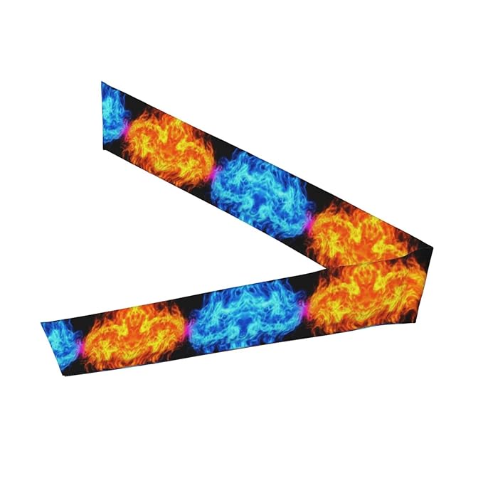 Men's Women Red Blue Fire Sports Sweat Band Multi Style Fashion Head Ribbon Headwear for Yoga Fitness Shower