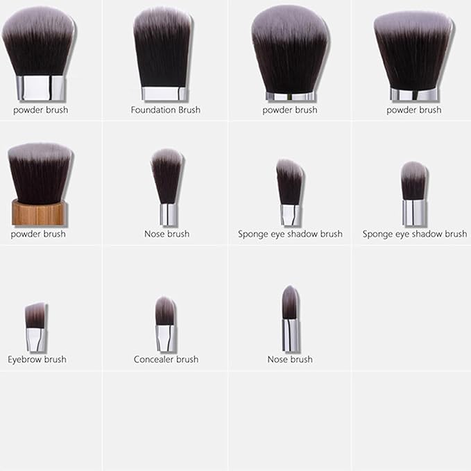 Foundation Concealer Palette with Makeup Sponges & Applicator, 11 Pcs Foundation Powder Concealers Eye shadows Blush Makeup Brushes, 2 in 1 Compact Contouring Duo Layer Plate, Pearl White