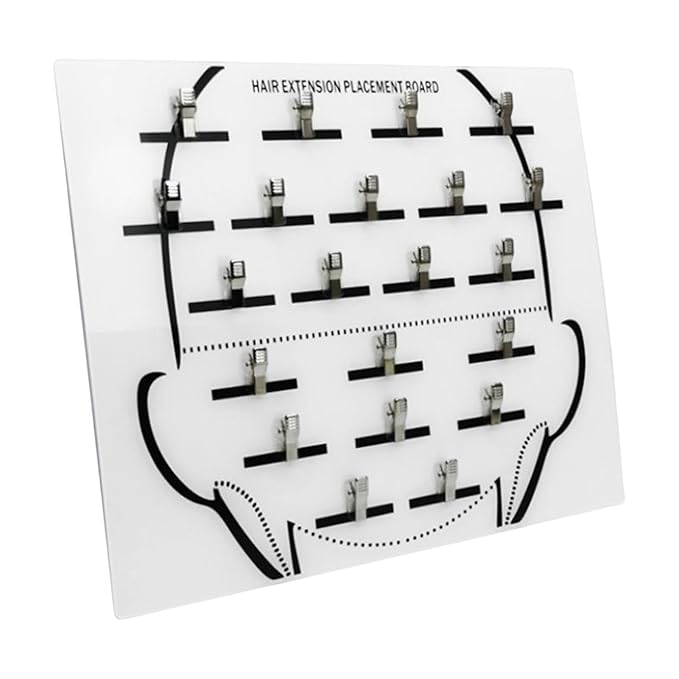 Hair Extension Board - Acrylic Time Saving Separator, Wig Sectioning Display Plate, Braiding Hair Separator hanger, Secure Clip Hanger Design | Professional Grafting Tool for Hairpieces Home Salon Use