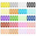 Hair Clips ECADY (100-Pack 20-Colors) Oval Non-Slip Snap Barrettes for Girls, Women, Kids - 2 Inch