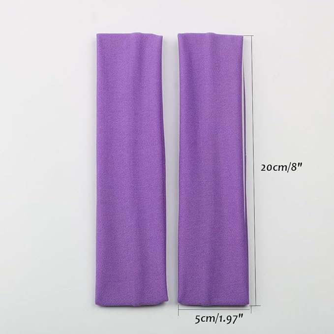 Yoga Sports Headbands,Pack of 24,Soft Elastic Stretchy Athletic Headband Workout Gym Sports Fitness Hair bands