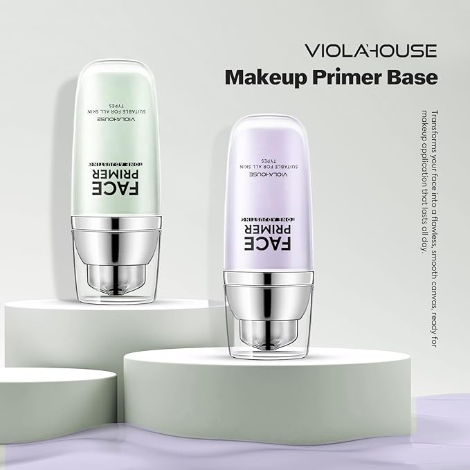 VIOLA HOUSE Face Primer, Tone Adjust Primer For Face Before Makeup-Refined, Bright And Smooth The Skin And Fills Fine Lines (Lavender Purple)
