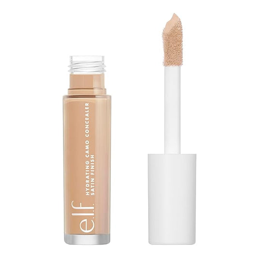 e.l.f. Hydrating Camo Concealer, Lightweight, Full Coverage, Long Lasting, Conceals, Corrects, Covers, Hydrates, Highlights, Medium Warm, Satin Finish, 25 Shades, All-Day Wear, 0.20 Fl Oz