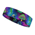 Sweatbands Sport Headbands for Tennis, Running, Basketball, Working Cloth Magic Mushrooms Trippy Galaxy Space Art Sweat Band
