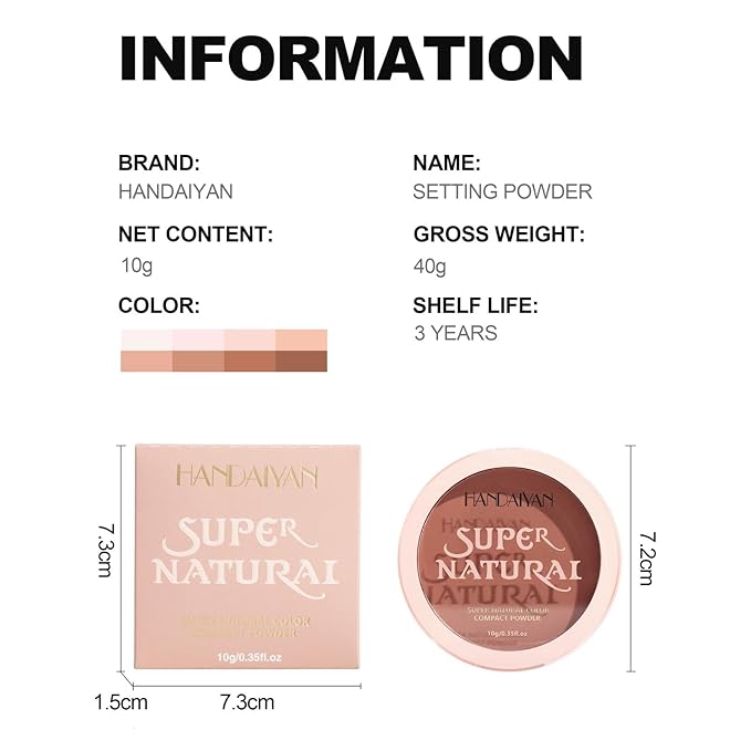 Pressed Face Powder Makeup Mineral Foundation Finishing Powder Pressed Finishing and Setting Powder Loose Setting Powder Makeup #02