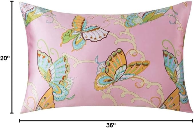 SLPBABY Silk Pillowcase for Hair and Skin with Hidden Zipper Print (King, Pattern32)