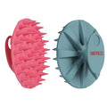 Scalp Massager Shampoo Brush, Wet & Dry Manual Scalp Care Head Scrubber Hair Washing, Soft Silicone Bristles, for Hair Growth, Dandruff Removal, Comfortable for All Hair Types (Dark Green+Pink)